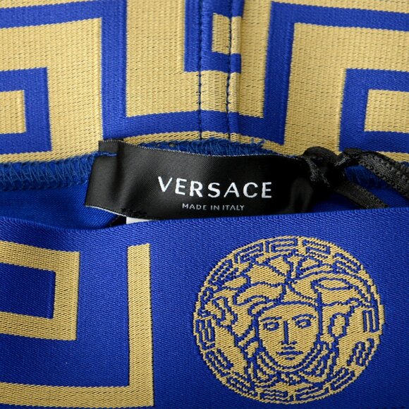 Versace Men's Blue & Gold Greeca Low Rise Slip Underwear Versace Sz 6 US L IT 52 - Picture 5 of 7